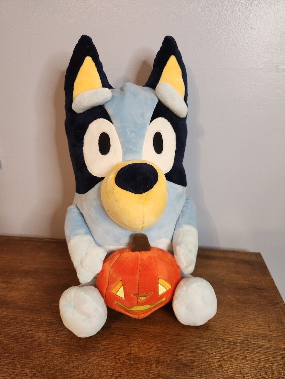 Bluey Plush Holding Pumpkin For Halloween Fall 18in Tall